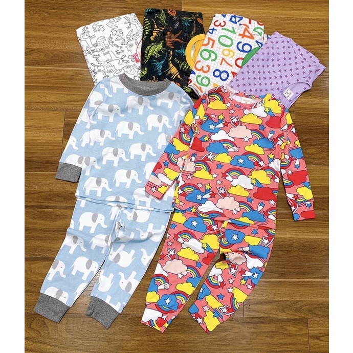 Bộ dài tay cotton borip bé trai/ gái hàng loại 1 (Sz 10-23kg)