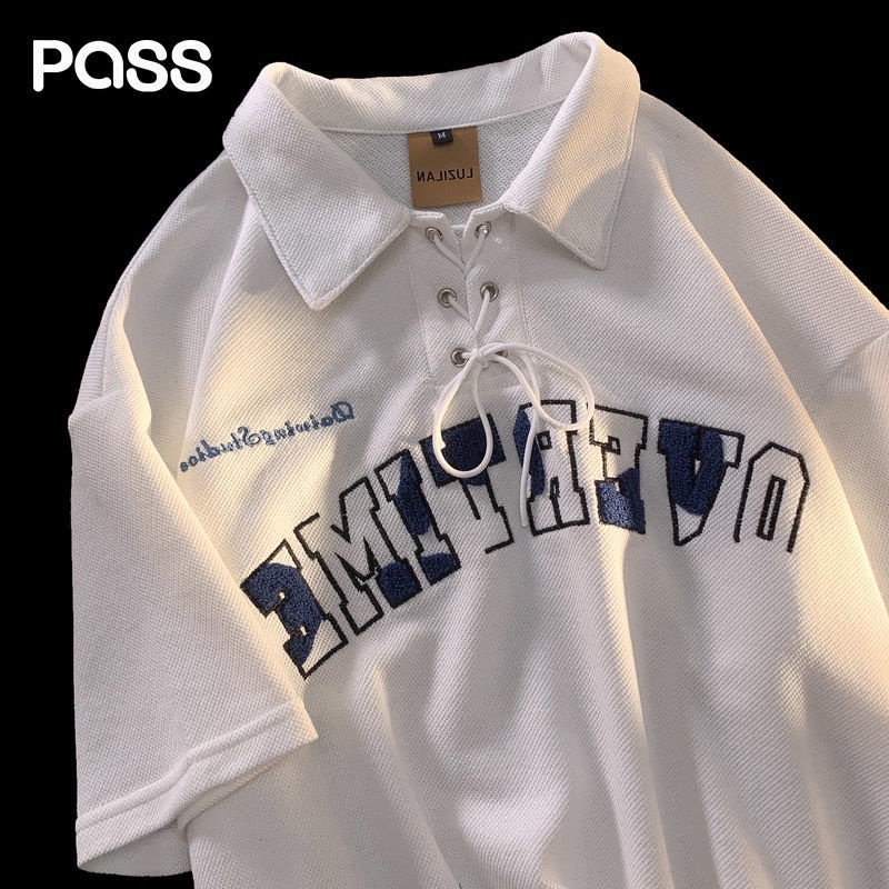 Áo polo Tay Ngắn Dáng Rộng Phong Cách Âu Mỹ Thời Trang Mùa Hè Cho Nữ