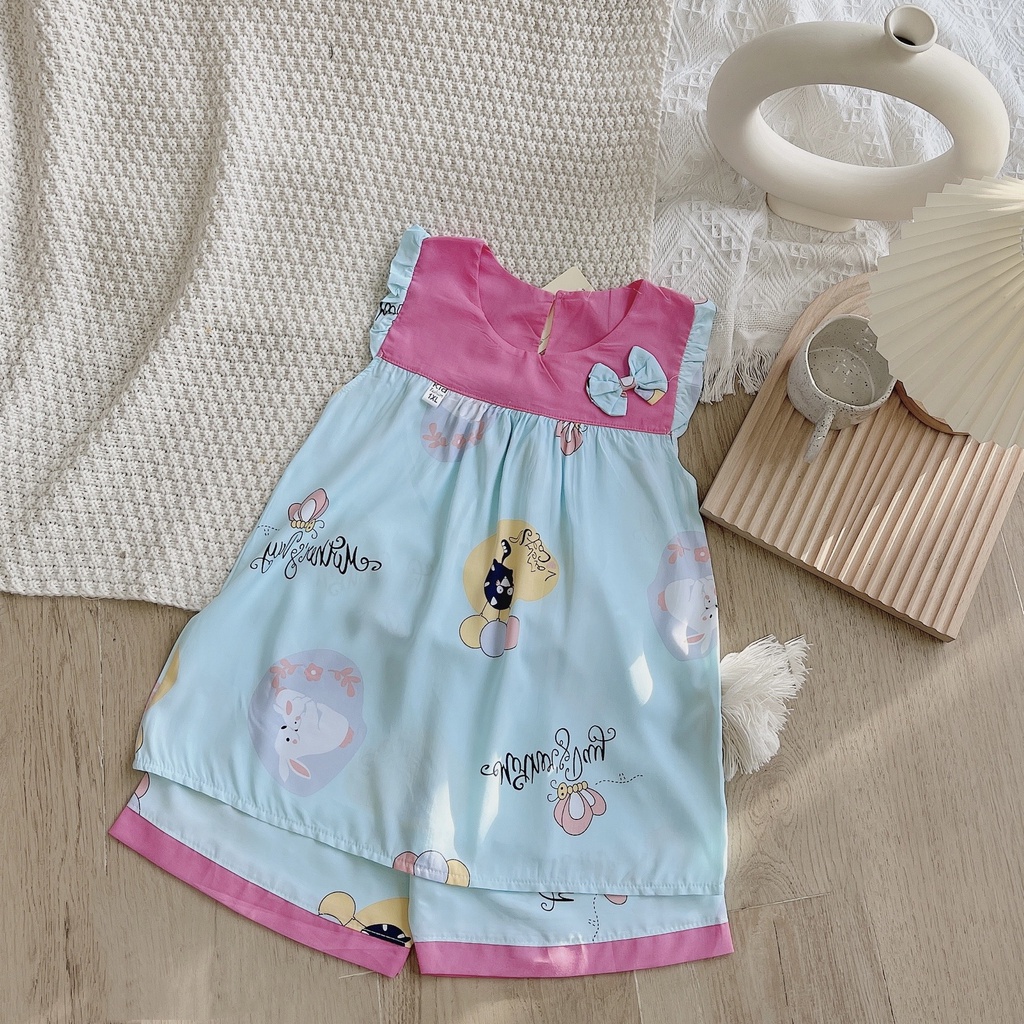 Bộ lanh lụa đẹp bé gái size đại từ 24kg-45kg❤️ ❤️Bộ tole 2 da hàng thiết kế chất mềm mịn,ít nhăn, thấm mồ hôi tốt