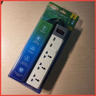 Ổ Cắm Điện Đa Năng Rạng Đông 2 Cổng USB, Sạc Nhanh 5V-2A, Ổ Điện Chịu Tải 2500W, Tích Hợp Rơ Le Tự Ngắt, Dây Nối Dài 3M