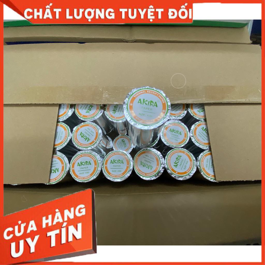 [GIÁ XƯỞNG] GIÁ XƯỞNG [THÙNG 100 CUỘN] Giấy in hóa đơn, giấy in bill nhiệt K80x45 Akira