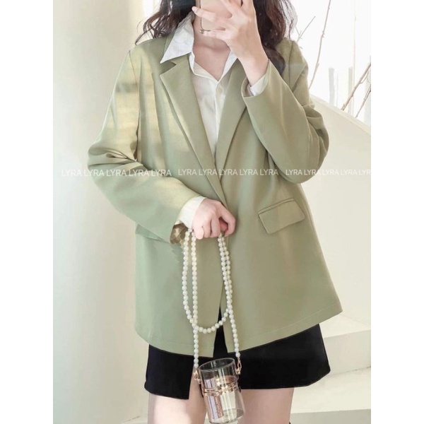 [Ảnh thật/video] Áo Blazer phong cách ulzzang Hàn Quốc Áo vest nắp gập hai lớp cực xinh xắn