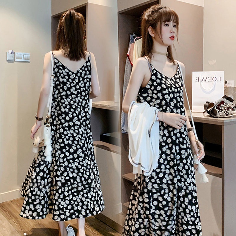 Đầm Hai Dây Thời Trang Mùa Hè Cho Mẹ Bầu bigsize váy bầu váy nữ thu đông váy bầu thu đông đồ bầu váy đầm váy nữ váy dài váy xuông đầm bigsize váy đen váy bầu thu đông đầm xinh đầm xuông set váy thu đông