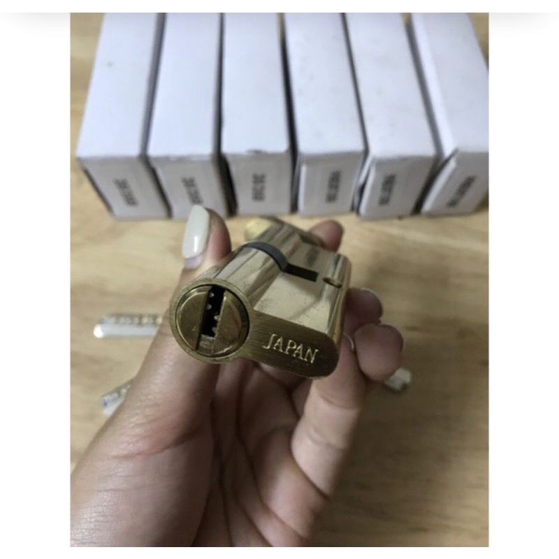 Lõi khóa tay gạt bằng đồng 100%, hàng chuẩn Japan dành cho cửa gỗ, cửa nhựa ( Lõi 70mmX32mm )