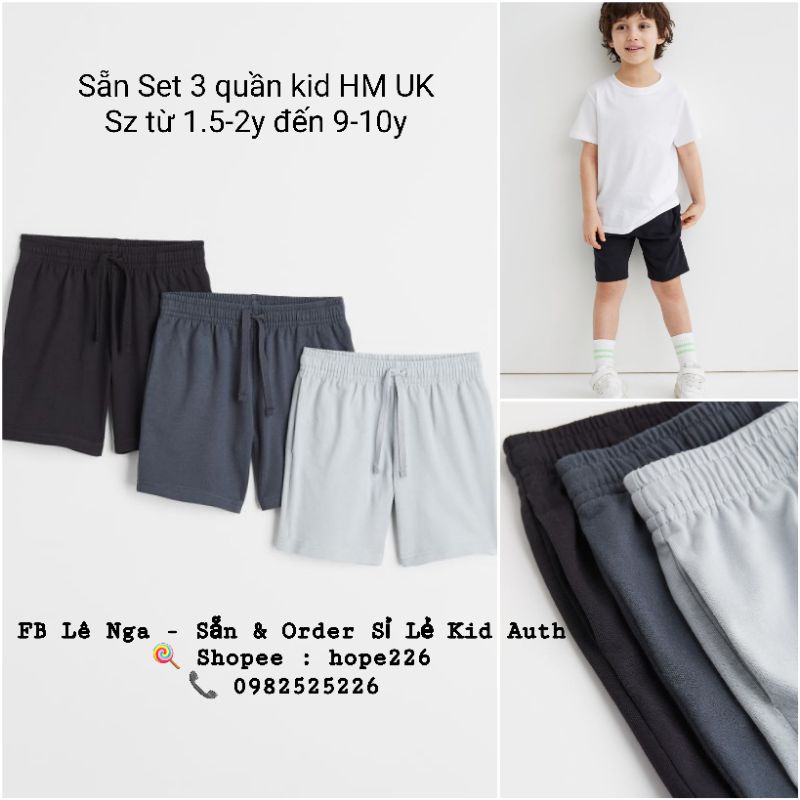 Set 3 quần cotton HM UK chính hãng size từ 1.5-2y đến 9-10y