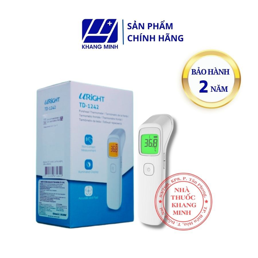 Nhiệt kế hồng ngoại đo nhiệt độ phòng, đo nhiệt độ nước, đo trán trẻ em và người lớn  URIGHT TD-1242 3 in 1