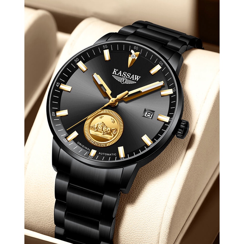 Đồng hồ nam chính hãng KASSAW K228-1 Kính sapphire ,chống xước,Chống nước ,BH 24 tháng,Máy cơ (Automatic) ,dây kim loại