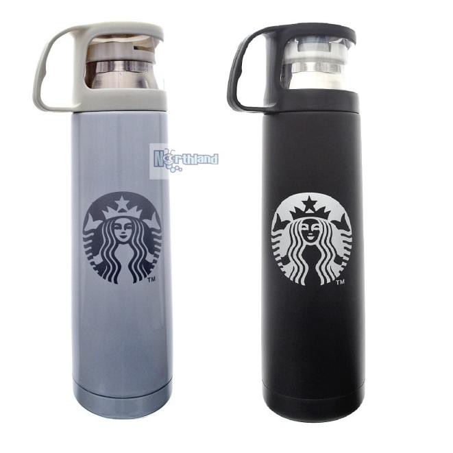 Bình Nước Starbucks 500ml Giữ Nhiệt 74 Màu Trắng Đen