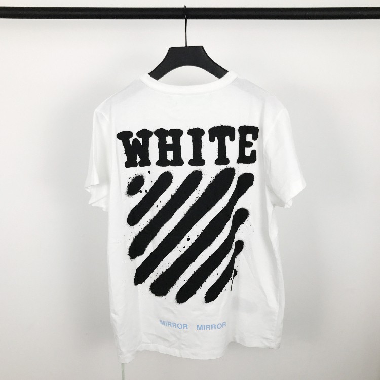 Áo Thun Tay Lỡ Off-White Màu Trắng Áo thun unisex đẹp form rộng overssize | BeWay