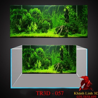 Tranh 3D bể cá thủy sinh,tặng đồ dán, tranh siêu nét đẹp