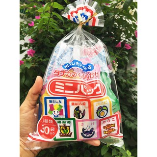 Gia Vị Rắc Cơm Nhật 6 Vị 30 Gói Tanaka/Hello Kitty/Gia Vị Rắc Cơm Marumiya FurikakeLắc Cơm/ Rắc rong biển Alvins