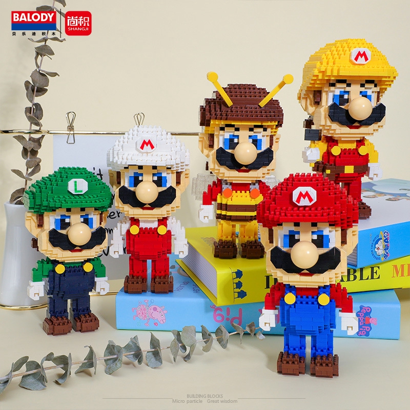 Balody Super Mario Mô Hình DIY Kim Cương Mini Khối Xây Dựng Giáo Dục Trẻ Em Đồ Chơi Lắp Ráp