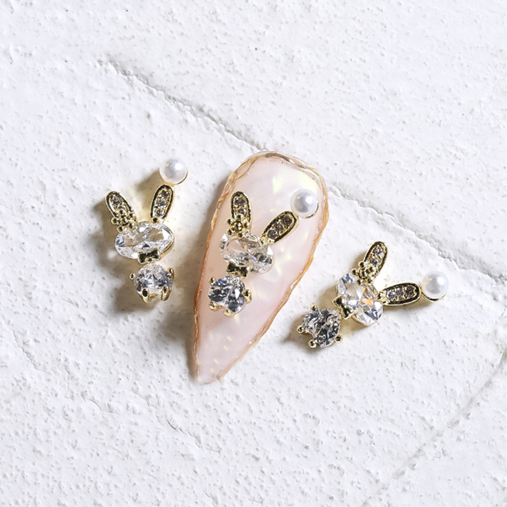 [Hàng mới về] Phụ Kiện Trang Trí Móng Tay 3D Hình Thỏ Đáng Yêu