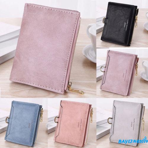 Ví da mini đựng thẻ tiền xu thời trang cho nữ