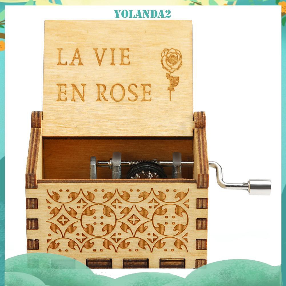 Hộp Nhạc Gỗ Vận Hành Thủ Công Phong Cách Cổ Điển