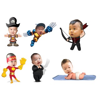 Chibi cho bé trang trí sinh nhật