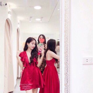 Đầm phi nút bọc