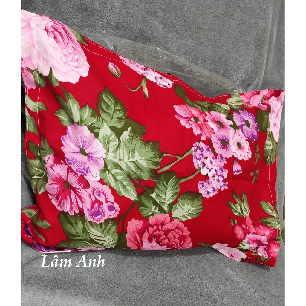 Vỏ Áo Gối Cotton 30x50cm Màu Bông Hoa Lá Siêu rẽ