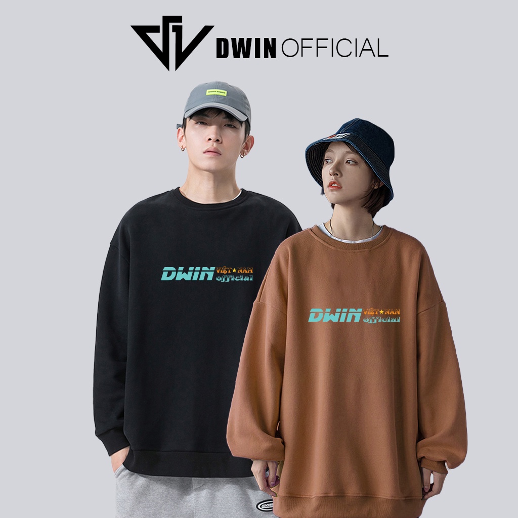 Áo sweater nỉ Nón Lá unisex DWIN basic nam nữ form rộng oversize local brand SP00092