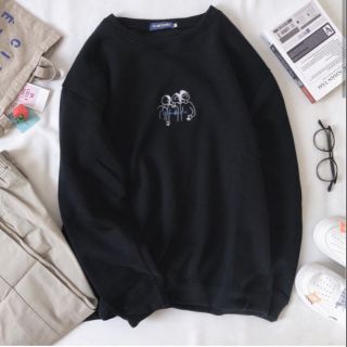 Aoa sweater thêu hình - ảnh thật