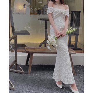 Đầm body nhăn dáng dài