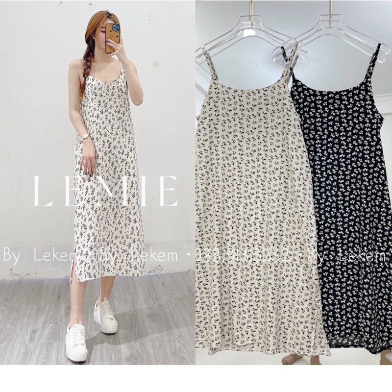 Váy Hai Dây Hoa Nhí Xẻ Tà 🦋 - Đầm Vintage Mới Kèm Ảnh Thật Video Shop Chụp ❤️