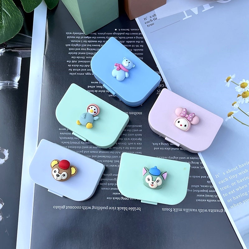 Khay Mini 3D Thú Nhiều Mẫu - Case Đựng Lens