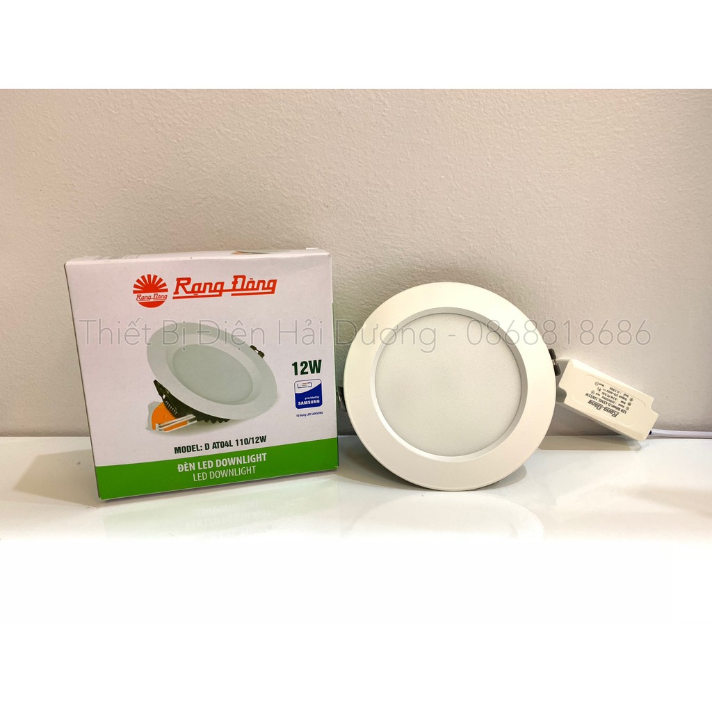 Đèn downlight Rạng Đông led âm trần AT04L 110/12w  - Bảo hành 24 tháng