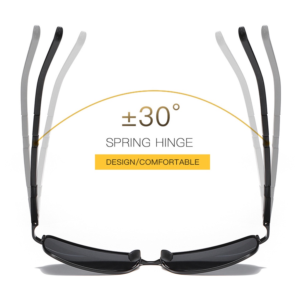 Kính Mát Phân Cực Gọng Kim Loại Chống Tia Uv Cho Nam