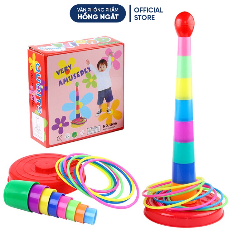 Đồ chơi giáo dục bộ ném vòng màu sắc là giáo cụ dạy học giúp cho bé thông minh sáng tạo phát triển trí tuệ GC28