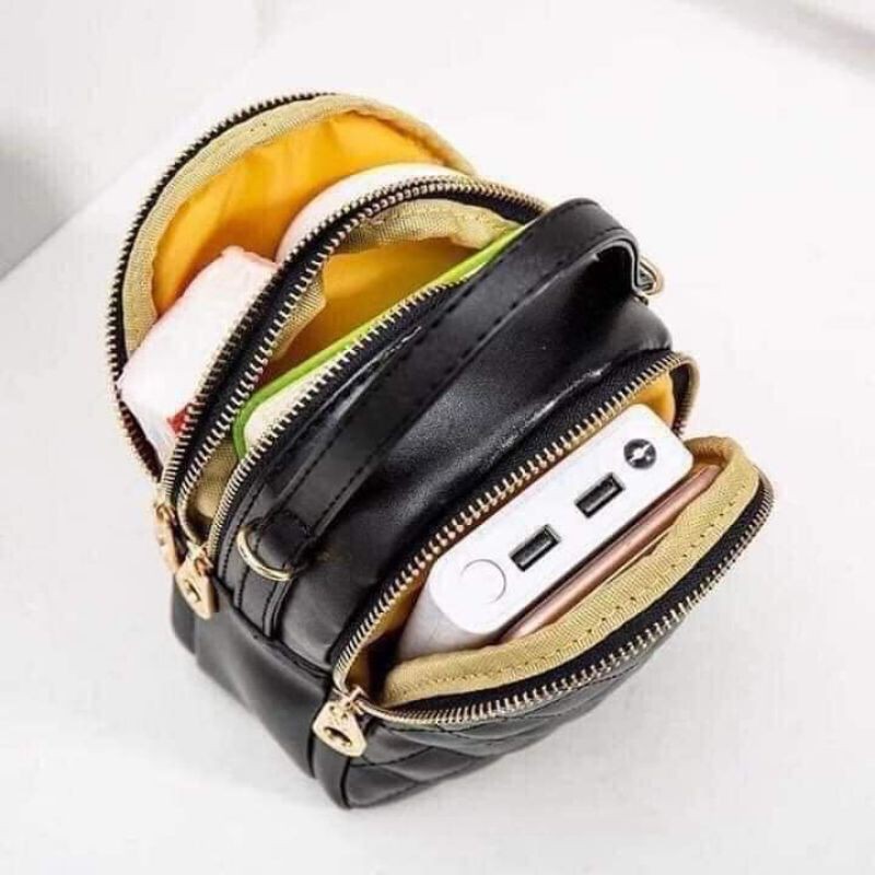 TÚI DA TRẦN CHỈ ĐEO CHÉO NỮ HOẠ TIẾT ONG