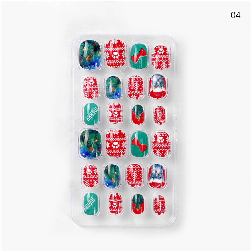 (Hàng Mới Về) Bộ 24 Móng Tay Giả Bằng Acrylic Có Thể Tái Sử Dụng