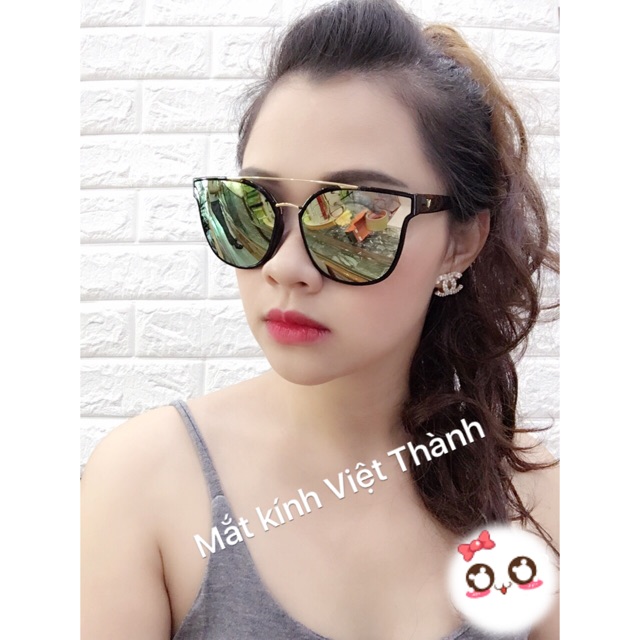 Kính mát nữ chống nắng tráng gương đi biển thời trang siêu chất 2023 kính râm bản to GM6