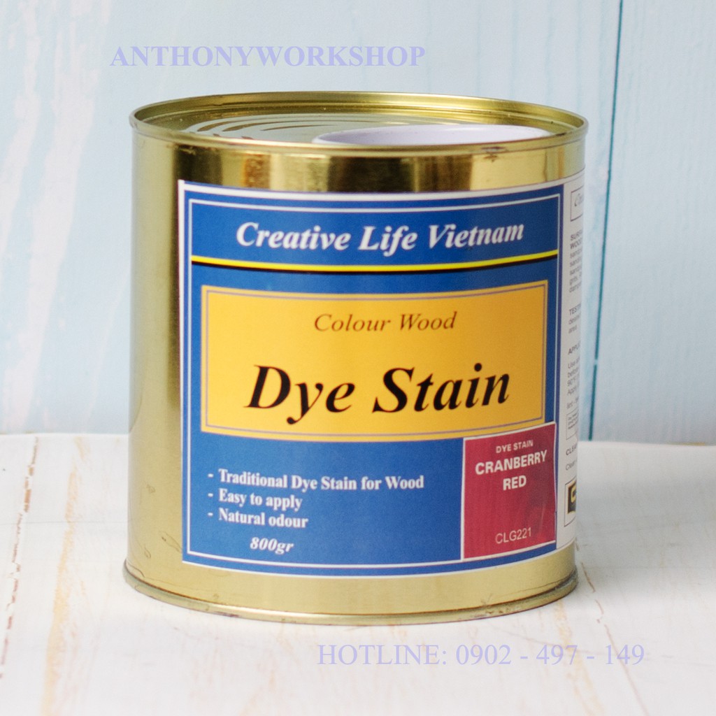 Màu 2/235 màu sơn lau gốc nước dye stain của creative life lon 800g