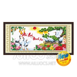 Tranh thêu chữ thập Phú quý bình an AL.51386 ( 165x76 ) chưa thêu