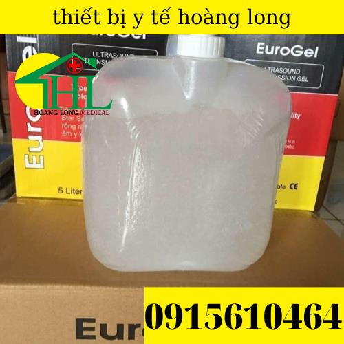 Gel siêu âm EUROGEL màu trắng can 5 lít