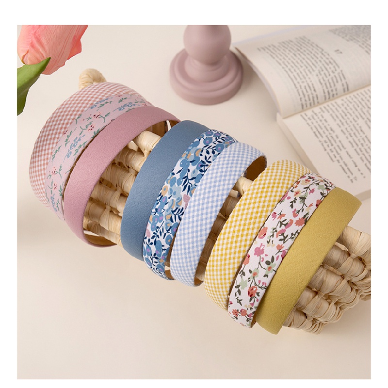 Cài tóc vải họa tiết hoa phong cách Hàn Quốc thời trang nữ