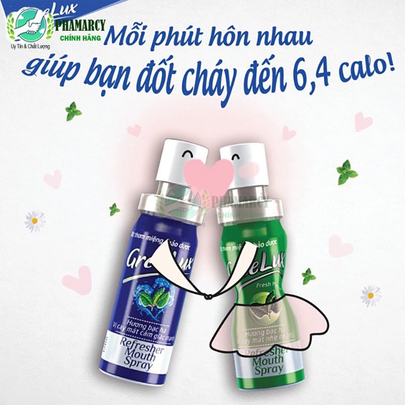 Xịt thơm miệng thảo dược Greelux Bạc Hà Trà Xanh lô Hội khử mùi hôi miệng Greelux