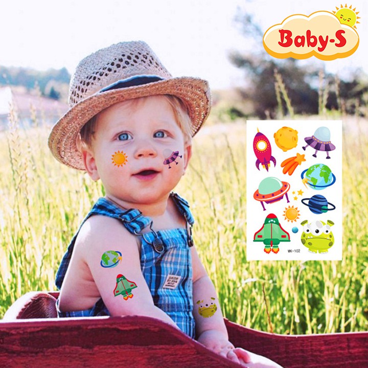 Hình xăm dán cho bé đa dạng nhiều chủ đề Baby-S, Hình xăm mini nhiều màu sắc cho bé trai và bé gái – SST008