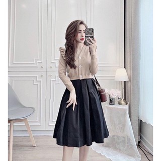 Áo cardigan cổ bèo nữ tính
