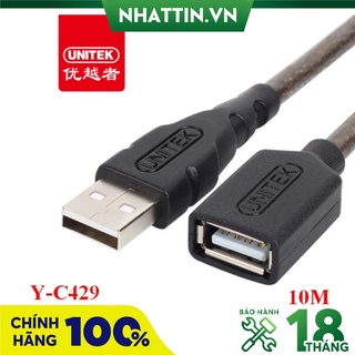 Cáp nối dài usb 10m unitek y-c429 chính hãng