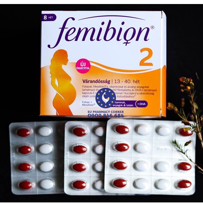 Vỉ Lẻ Femibion 2 Sản xuất tại Đức dùng cho giai đoạn từ 12w đến lúc sinh