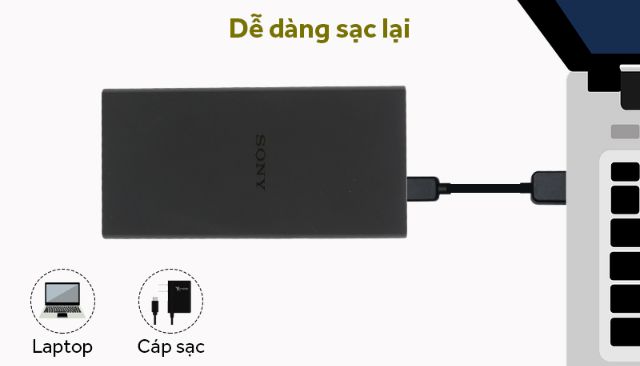 Pin sạc dự phòng Polymer 10.000 mAh Sony CP-V10B-WC LA