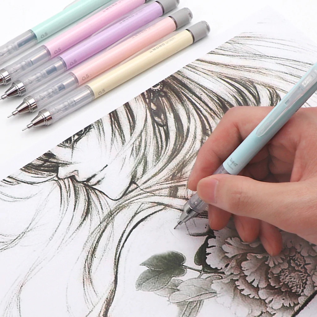 - Bút chì cơ khí lắc đẩy ngòi TOMBOW Mono Graph màu Pastel 0.5mm