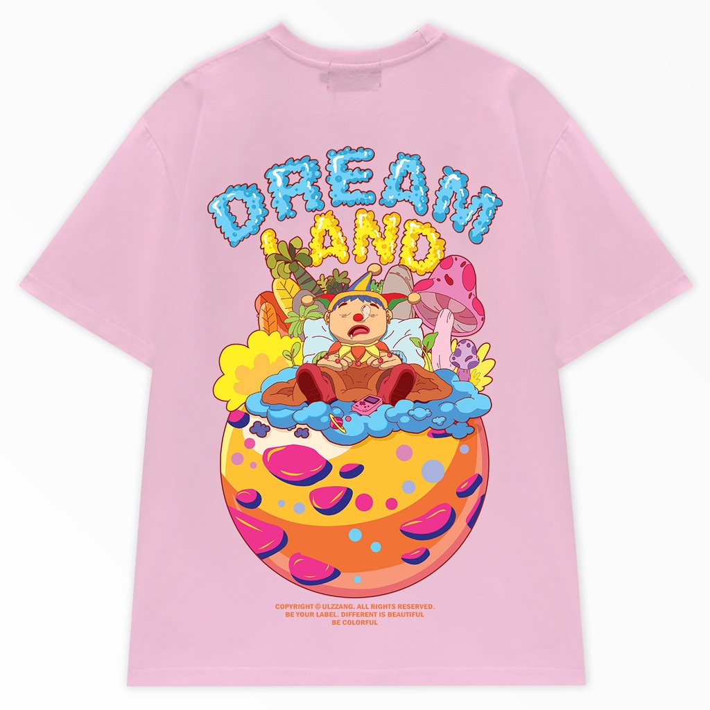 Áo thun unisex ULZZ ulzzang dreamland tay lỡ form rộng U-26