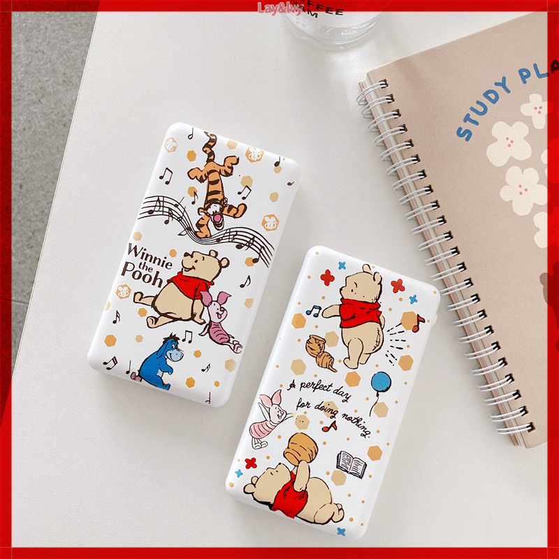 TIGGER Pin Sạc Dự Phòng Mini 10,000 Mah Hình Gấu Pooh Dễ Thương