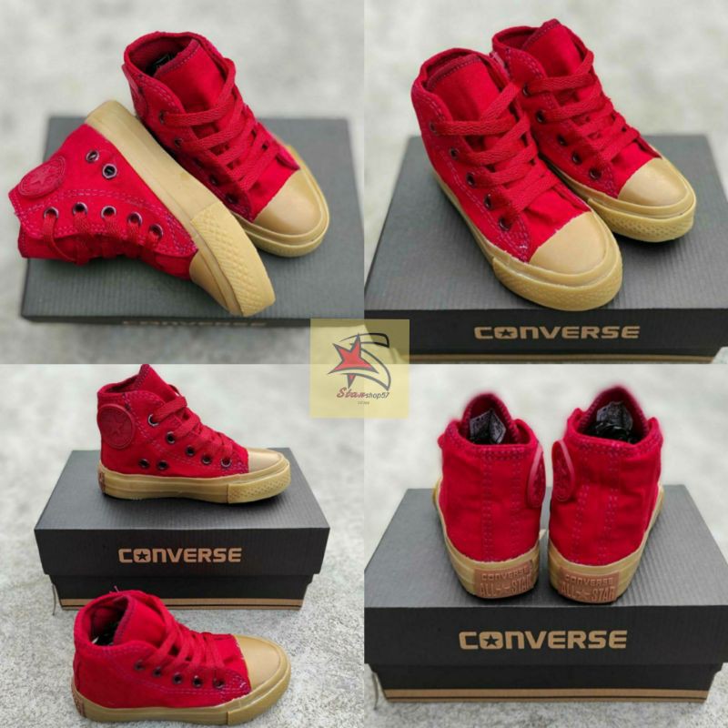 Giày CONVERSE Màu Đỏ Đá Quý Trẻ Em Hộp
