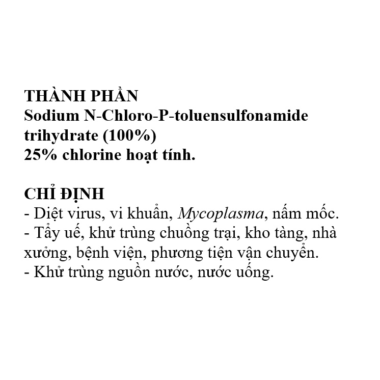 Hanvet Hanmid diệt nấm, tẩy uế, sát trùng chuồng trại gói 500g