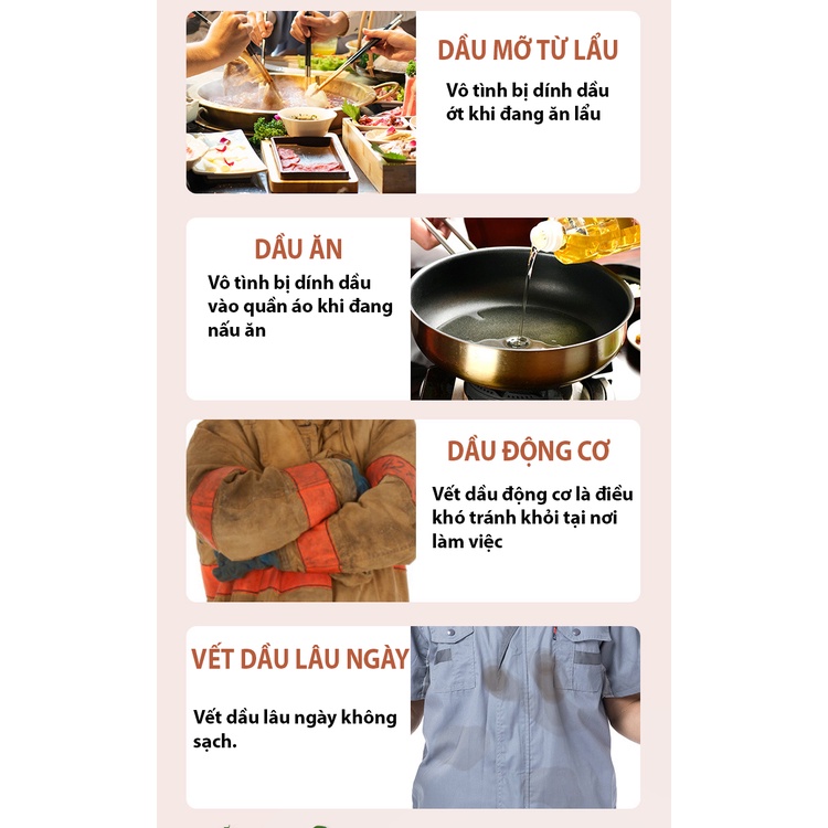 Thuốc Tẩy Vết Dầu Mỡ Quần Áo Xinuo - Chai 300ml
