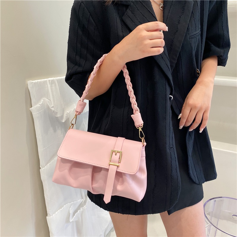【Hàng Hot】Túi Xách Đeo Chéo nữ cao cấp, Women bagsDa tổng hợpHàn quốc kiểu xếp li, 3 màu có sẵn (8297)